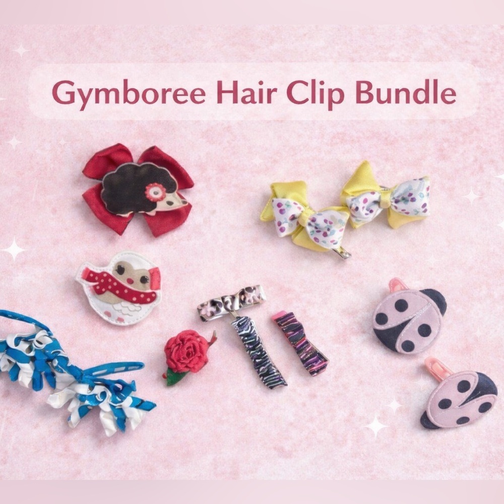 Girls Hair Clip Lot Gymboree Bows Ladybug Floral Boutique Collection